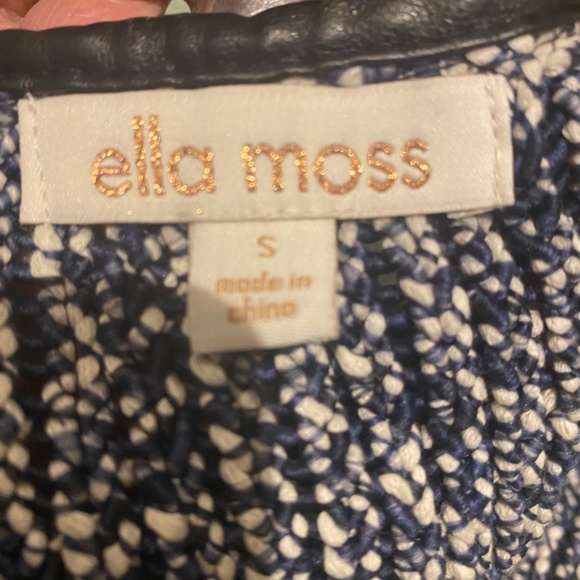 Ella Moss zippered faux leather classic cardigan/jacket. Sz. S - Picture 10 of 16